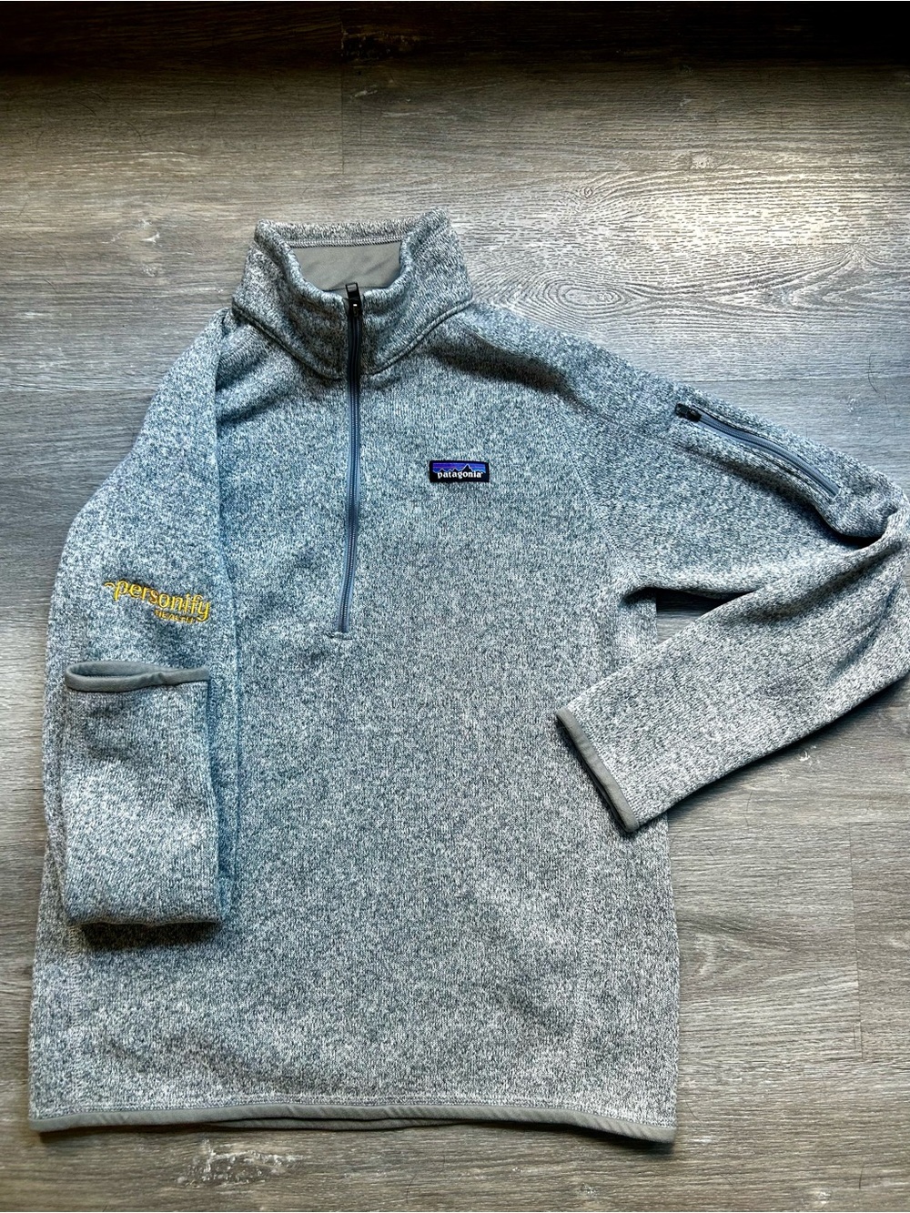 Patagonia Women’s Better Sweater Gray Quarter-Zip Fleece Pullover Size Large EUC